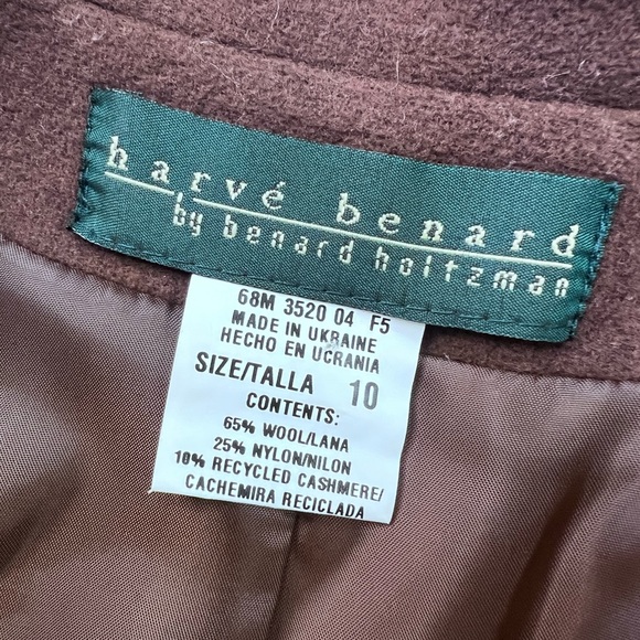 Vintage Harve Bernard Wool Cashmere Blend Jacket Blazer Size 10 💗 - Picture 6 of 6